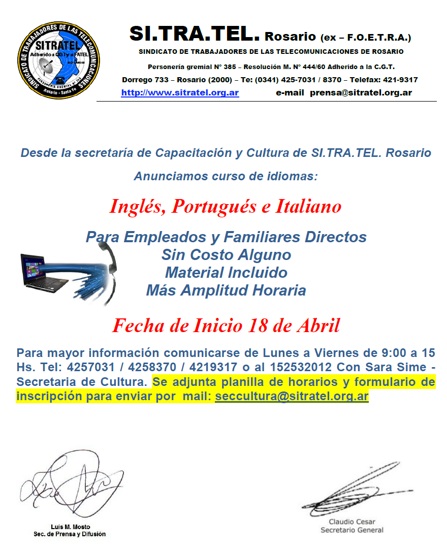 IDIOMAS 2016