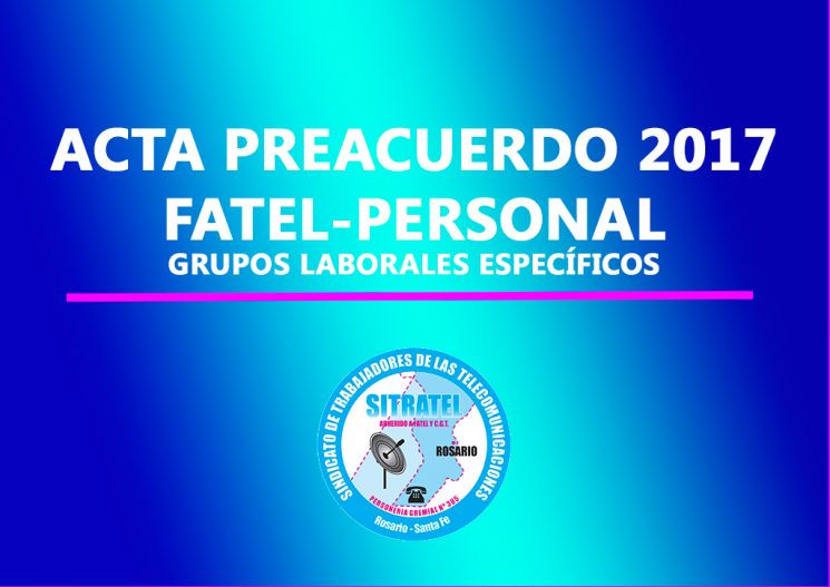 Actas Preacuerdo Salarial 2017 – PERSONAL (Grupos Laborales Específicos )