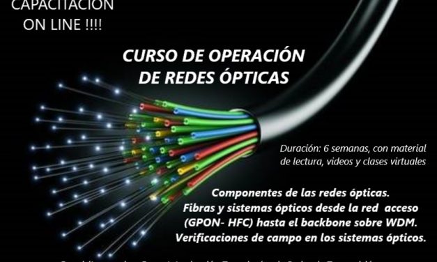 CURSO ON LINE: OPERACIÓN DE REDES ÓPTICAS