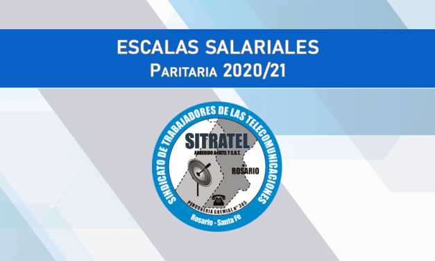 PARITARIA 2020/21 – ESCALAS SALARIALES