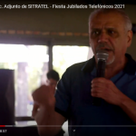 Dario Quintanilla, Sec. Adjunto de SITRATEL – Fiesta Jubilados Telefónicos 2021