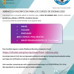 ABRIMOS LA INSCRIPCION PARA LOS CURSOS DE IDIOMAS 2022